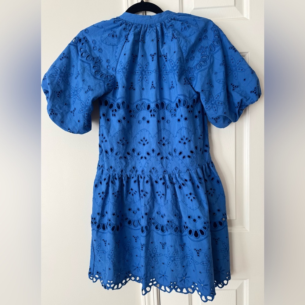 Anthropologie Tallulah Puff Sleeve Eyelet Mini Dress, Size XS - Picture 11 of 14